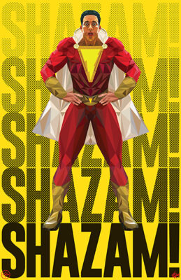 Shazam Shazam Shazam Art Poster