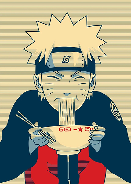 Naruto Eat Ramen Poster