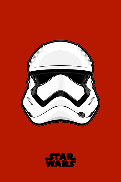 Red Stormtrooper Star Wars Poster
